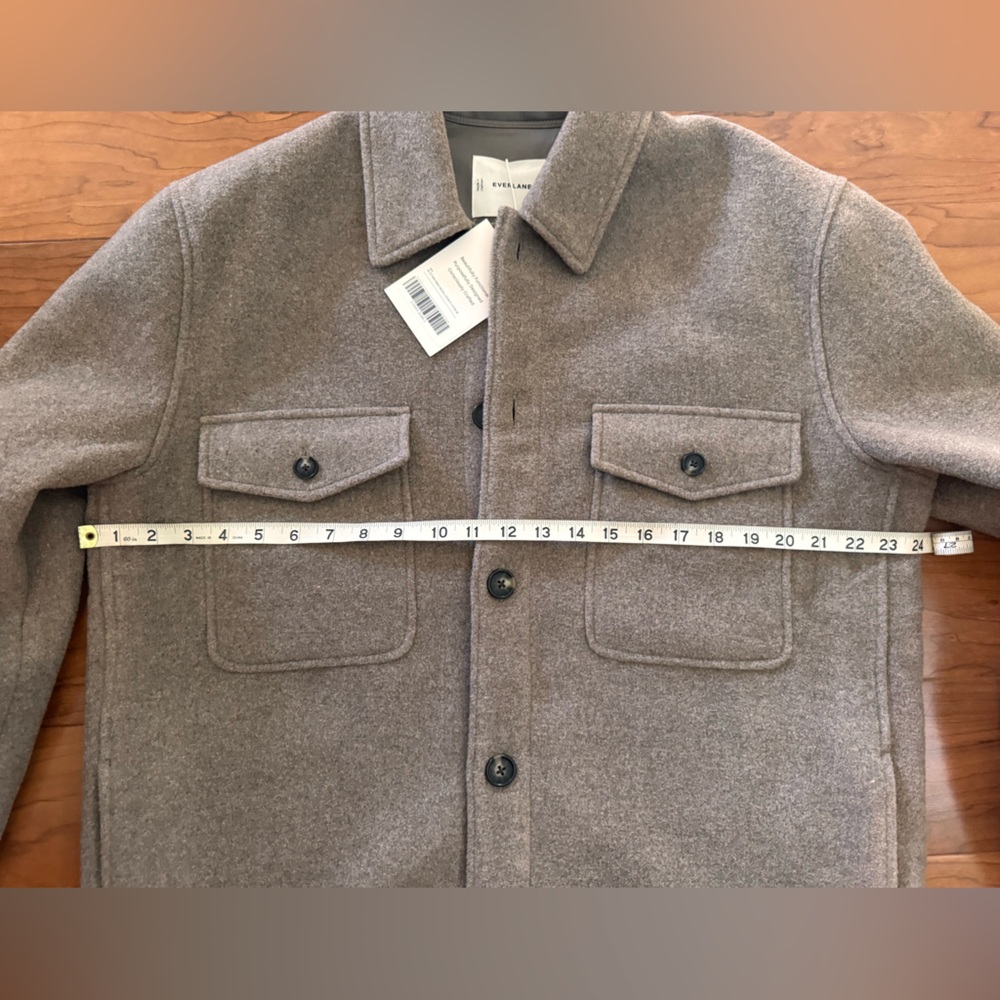 Everlane Men's Beige Tan Wool Blend Shirt Jacket - Picture 4 of 7